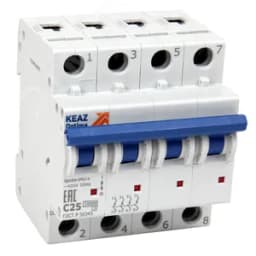 Выключатель автоматический четырехполюсный 20А N 10кА AC OptiDin BM63-4ND20-10-УХЛ3 КЭАЗ Optima