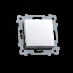 Мария выключатель одноклавишный скрытой установки С110-437, белый Кунцево