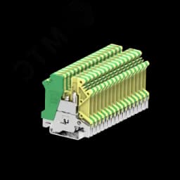 Клемма SUK 1-1 земля винтовая высокая, сечение 2,5 мм. кв., желто-зеленая