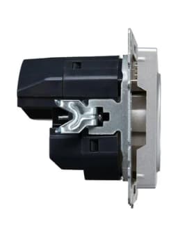 Розетка BRITE РЮш11-1-БрА 16А с USB A+C 18Вт с заземл. защ. шторки механизм алюм. IEK BR-R14-16-U22-018-K47