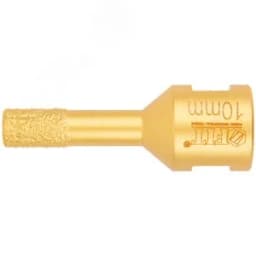 Коронка кольцевая для УШМ, М14, по керамограниту, камню и кафелю алмазная, вакуумное спекание 10х60 мм