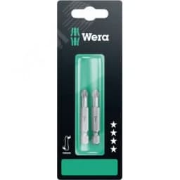 Бита торсионная 855/4 TZ PZ SB вязкая твердость хвостовик 1/4 E 6.3 2 шт PZ 3X50 мм с держателем-еврослот WERA
