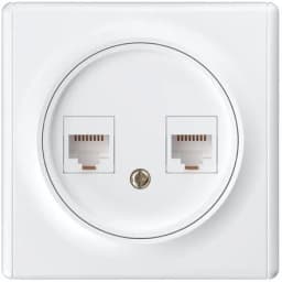 Розетка компьютерная 2-м СП Florence RJ45 кат.5E механизм бел. (1E20901300) OneKeyElectro 2172772