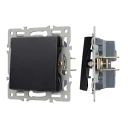 Механизм выключателя одноклавишный проходной SWTMKP1PLBK 250V 16A Arlight 043715