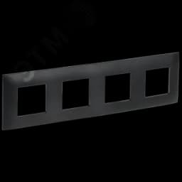 SKANDY Рамка 4-местная SK-F04Bl черный IEK