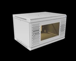 Шкаф телекоммуникационный настенный разборный МИКсистем 19" Basis 6U 600*450 дверь перфорация стекло
