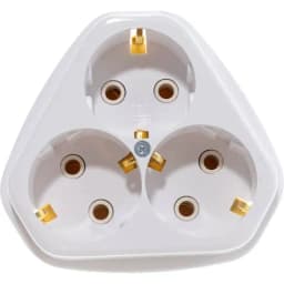 Розетка 3-м СП РС10/16-835 16А IP20 с заземл. бел. Кунцево 5929