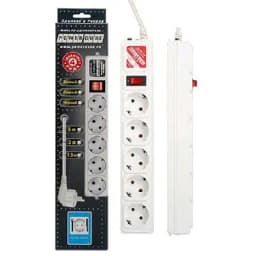 Сетевой фильтр Power Cube B 1.9 метра White