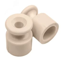 Изолятор для наружного монтажа, пластик, цвет песочное золото (100 шт/уп)