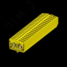 Клемма TB 1-1 бок. подключение с защелк.ножками, сечение 2,5 мм. кв., желтый.