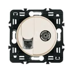 Celiane Панель лицевая для розетки телевизионной RJ+TV слоновая кость 066234 Legrand Euro