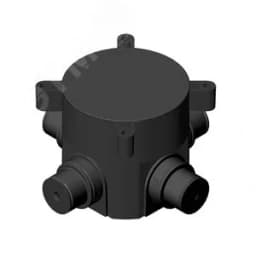 Коробка установочная д/монолит.стр-ва 75х70мм с крышкой 4 вывода IP44 КУ1301-И HEGEL