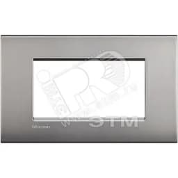 LivingLight Рамка AIR 4 поста Матовый никель Legrand Euro