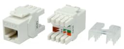 Вставка Keystone Jack RJ-45 (8P8C) 6а Hyperline KJ8-8P8C-C6A-180-WH