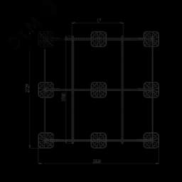 Опорная конструкция для установки оборудования TECHNORAPTOR FOOT 2500х2500