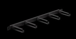 Кабельный органайзер 19", с металлическими кольцами, 0,5 U, 80 мм, 2 шт. NIKOMAX NMC-OK800-HU-BK-2