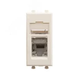 Avanti Компьютерная розетка Ванильная дымка RJ-45 модульная, кат. 5е экран, 1 мод