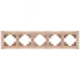 Рамка Bravo 5-местная, шампань