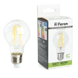 Лампа светодиодная Feron LB620 Шар E27 20W 4000K 38246