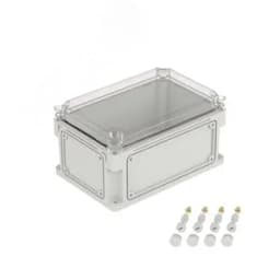 Корпус IP66/IP67, 300х200х160 мм, без МП, с фланцами, прозрачная крышка H= 35 мм