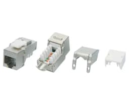 Вставка RJ-45 (8P8C) 6а Hyperline KJ9-8P8C-C6A-90-SH-F