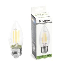 Лампа светодиодная Feron LB713 Свеча E27 11W 4000K 38273