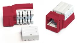 Вставка Keystone Jack RJ-45(8P8C) Hyperline KJNE-8P8C-C5e-90-RD