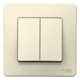 BLANCA скрытой установки двухклавишный выключатель (cх.5), 10A, 250B, молочный