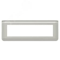 Рамка Mosaic 8 модулей - алюминий Legrand Euro