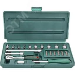 Набор головок торцевых 1/4"DR, 4-13 мм, 21 предмет