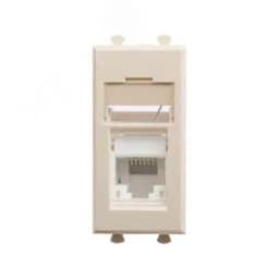 Компьютерная розетка "Ванильная дымка" "Avanti" RJ-45 модульная, кат. 6, 1 мод