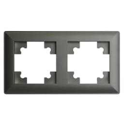 Рамка STEKKER PFR00700206 2местная серия Катрин графит 39808