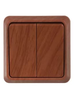 Выключатель 2-кл. ОП Октава 10А IP20 ВС20-2-0-ОД дуб IEK EVO20-K04-10-DC