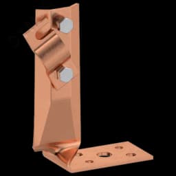 Держатель проводника круглого 6-10мм винтовой угловой скрытый h=70мм медь IEK