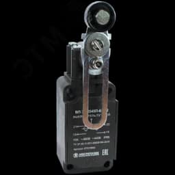 Выключатель путевой ВП 36-2545П-66 У2, рычаг с пластиковым роликом, регулируемый по длине, 1з+1р, инерционный, 30х60 мм, без сальника, 3А, IP66