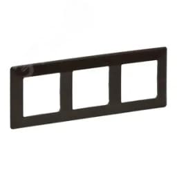 Valena LIFE Рамка 3 поста темное дерево универсальная