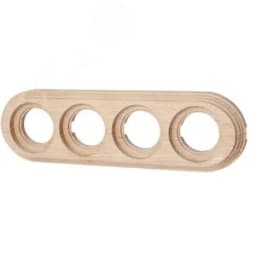 Лизетта Рамка 4 постовая для открытой проводки (Натурэль на бревно 220мм) BFC22-640-10 Бирони