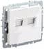 BRITE Роз. комп. 2-ая RJ45 кат.5E РК10-2-БрБ бел. IEK (BR-K20-1-K01)