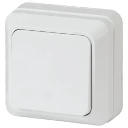 Выключатель одноклавишный наружный (открытой установки) белый 10А 250В Intro Quadro 2Э-101-0 Б0053899 ЭРА