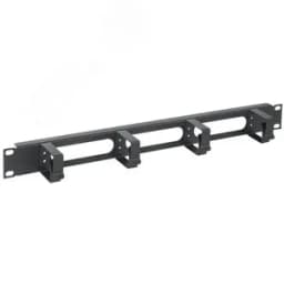 Органайзер кабельный 19 дюйм 1U 4 кольца черный