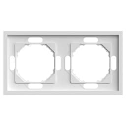 Рамка STEKKER PFR00500201 2местная серия Эмили белый фарфор soft touch 49885