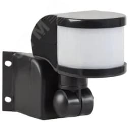 Датчик движения ДД 018В черный, макс. нагрузка 1100Вт, угол обзора 270град, дальность 12м, IP44, IEK