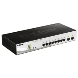 Коммутатор 8 PoE портовый D-Link DGS-1210-10MP/F1A