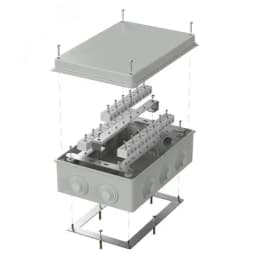 Коробка огнестойкая для кабель-канала 40-0460-FR2.5-12 Е15-Е120 RAL9005 85х85х45 (44 шт/кор)