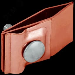 Держатель проводника круглого 6-10мм для фальца прямой h=60мм медь IEK