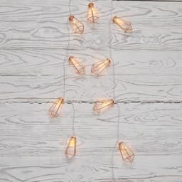 Гирлянда светодиодная Кристаллы бронзовые 10 LED 15 м прозрачный ПВХ теплый белый свет свечения 2 х АА батарейки не в комплекте NEONNIGHT 304019