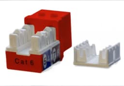 Вставка Hyperline KJ9-8P8C-C6-90-RD Keystone Jack RJ-45(8P8C)