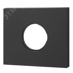 Рамка 1 пост, скрытый монтаж, Шедель Бриз, пластик, цвет Черный матовый