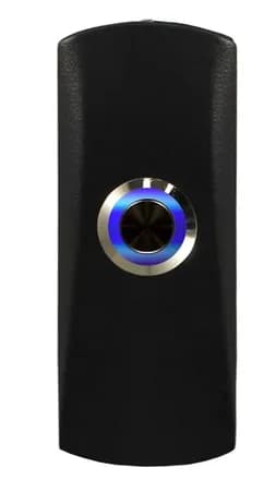 Кнопка выхода накладная металлическая TS-CLICK light (черная с подсветкой) Tantos