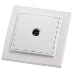 Розетка телевизионная, 75 Ом, 5-862МГц, Эрна, белый,